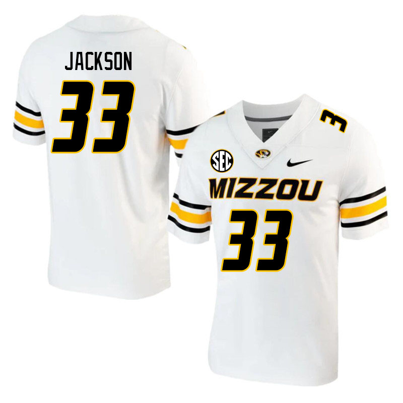Men-Youth #33 Bryce Jackson Missouri Tigers College 2023 Football Stitched Jerseys Sale-White
